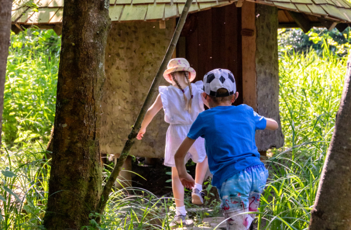 Children playing in Wiggly Wood